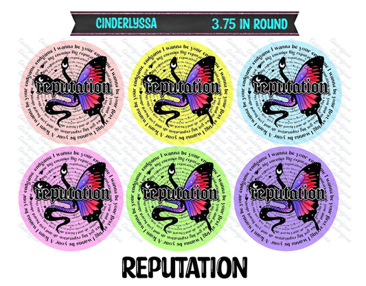 3.75 inch Round: Reputation Wishes for Silicone Mold, for Aroma Bead Molds, Car Freshener, Premium Cardstock Images