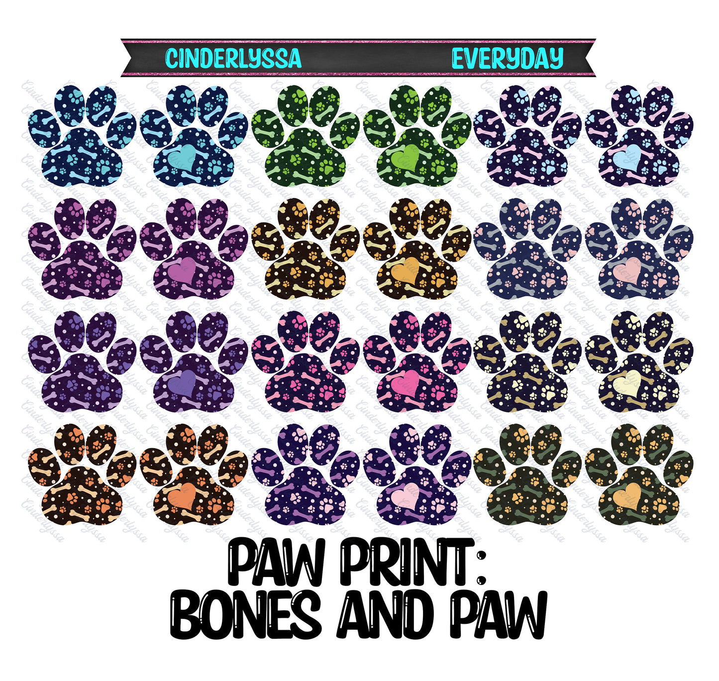 VENT CLIP: 2 Cavity Paw Print w/Multiple Images for Vent Clip Silicone Mold, Aroma Bead Molds, Car Freshener Mold, Premium Cardstock Images
