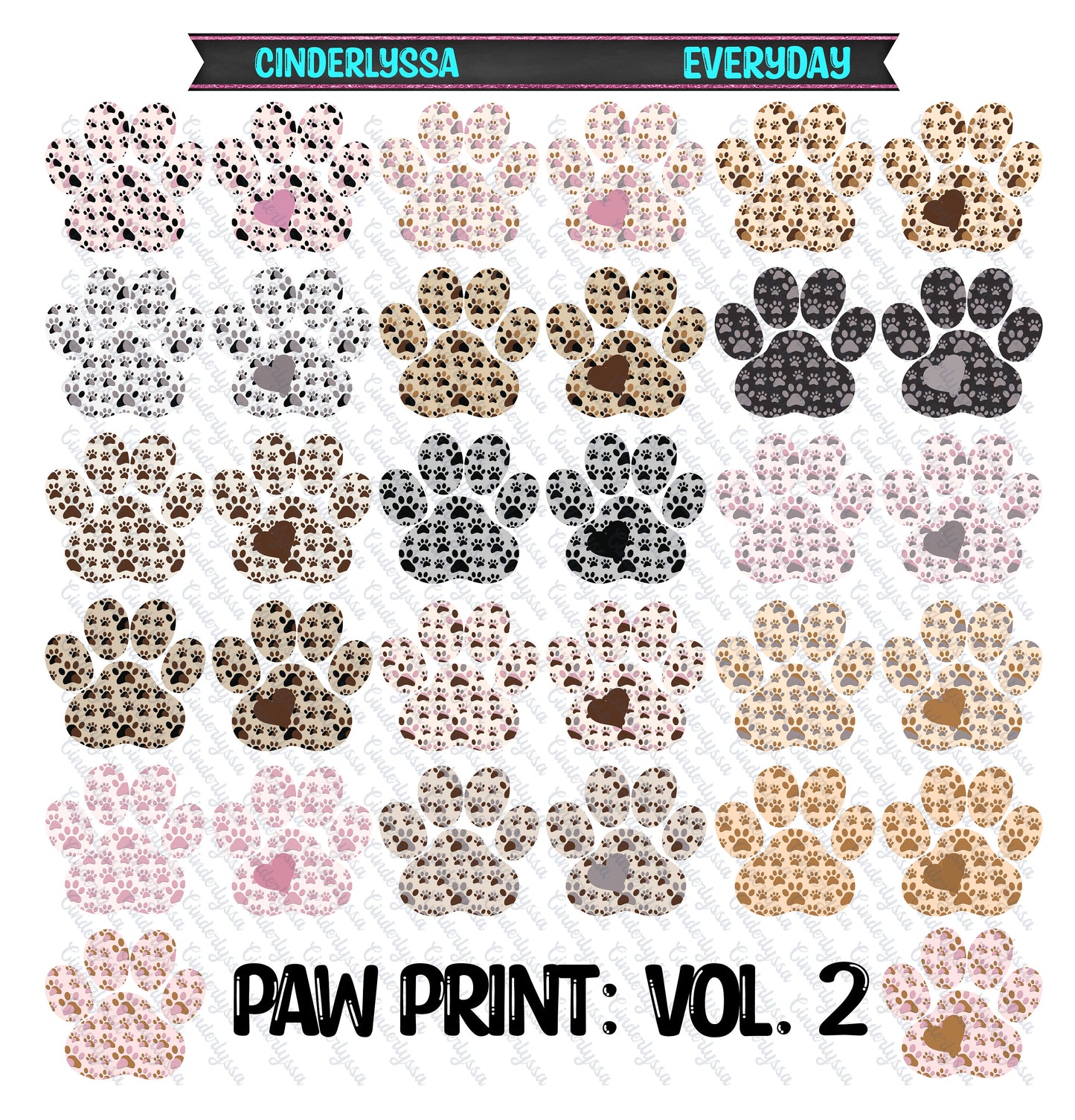 VENT CLIP: 2 Cavity Paw Print w/Multiple Images for Vent Clip Silicone Mold, Aroma Bead Molds, Car Freshener Mold, Premium Cardstock Images