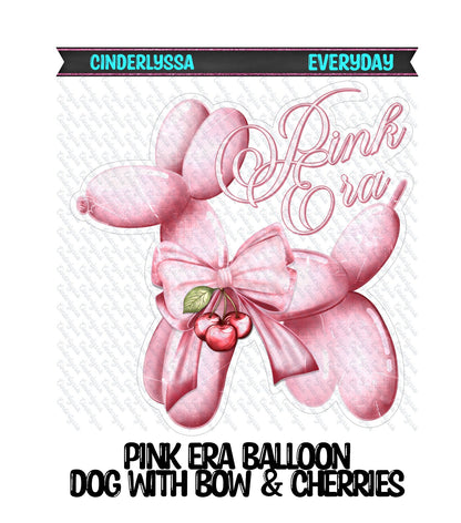 Pink Era Balloon Dog with Bow & Cherries Silicone Mold, Aroma Bead Molds, Car Freshener Mold, Premium Cardstock