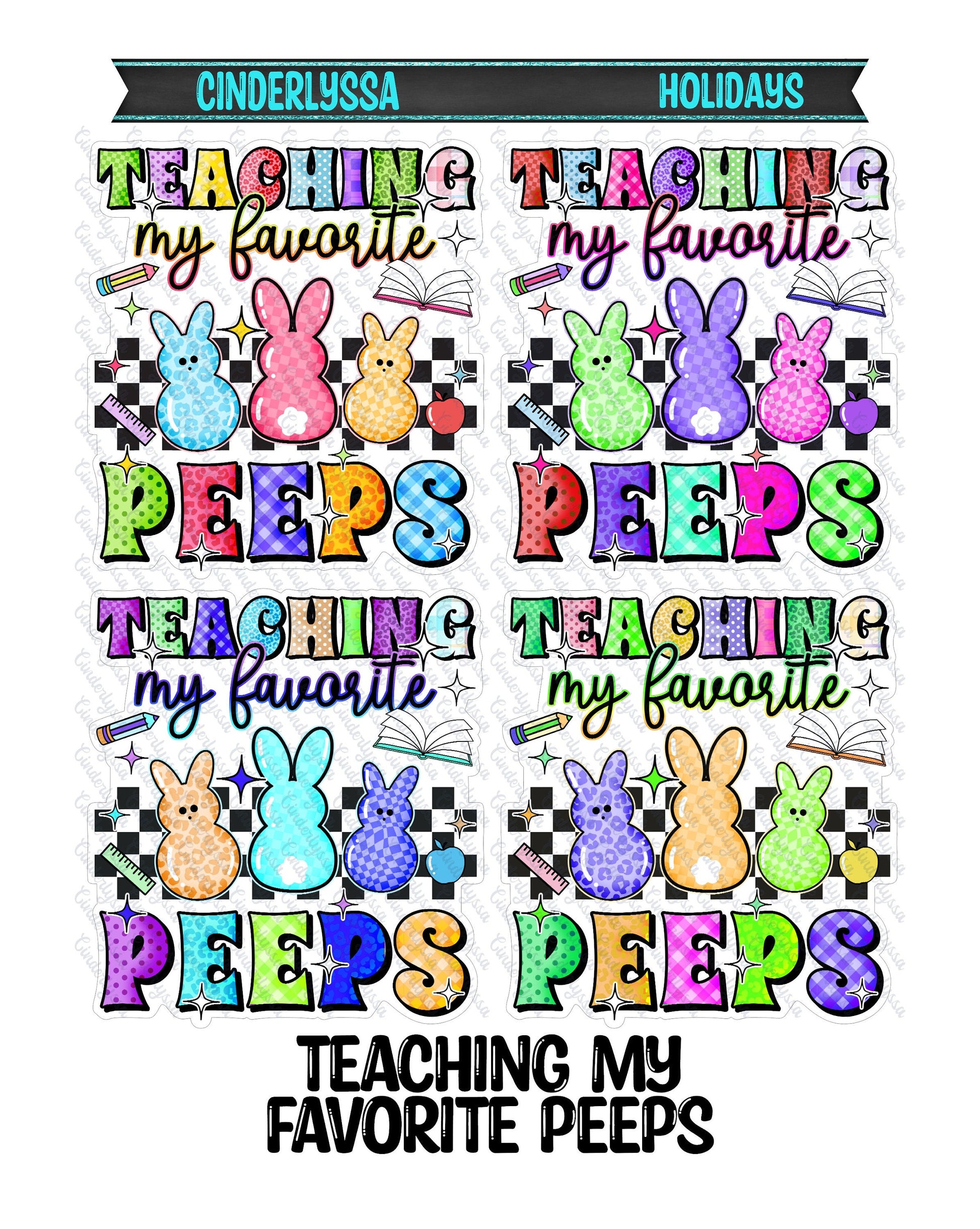 Teaching My Favorite Peeps: Retro Bunnies Silicone Mold, for Aroma Bead Molds, Car Freshener Mold, Premium Cardstock Images