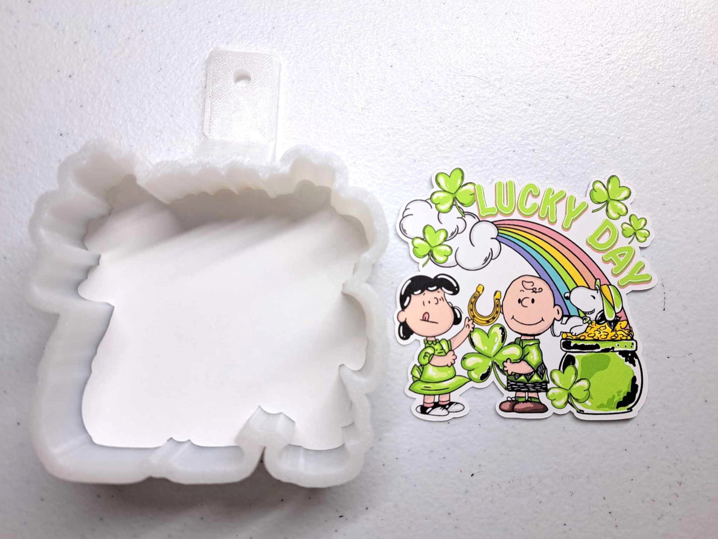 Lucky Day Charlie Brown Silicone Mold, for Aroma Bead Molds, Car Freshener Mold, Premium Cardstock Images