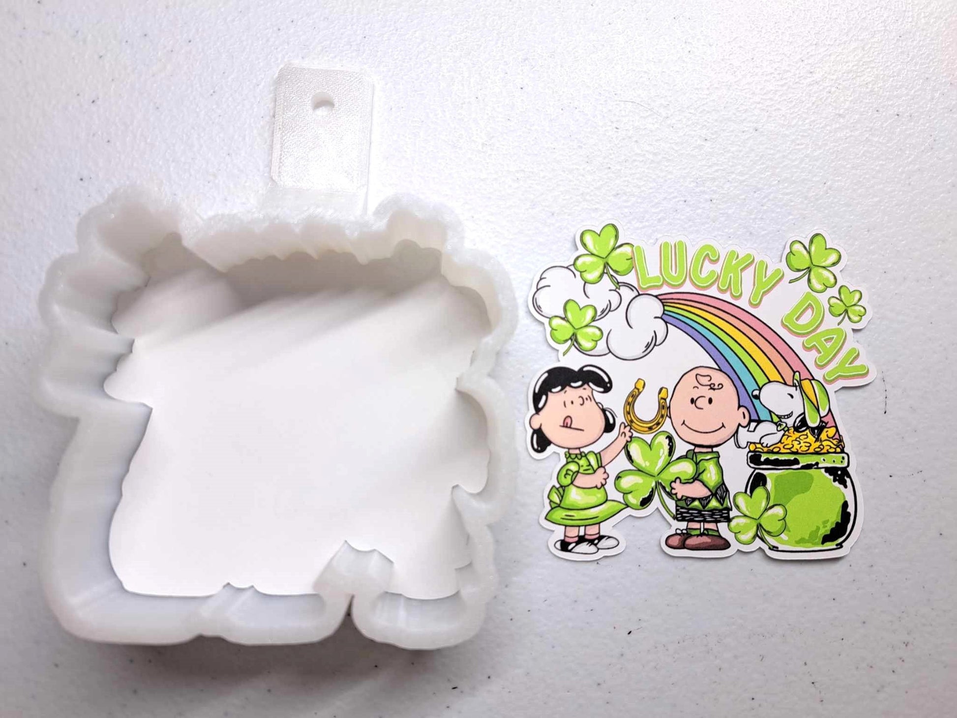 Lucky Day Charlie Brown Silicone Mold, for Aroma Bead Molds, Car Freshener Mold, Premium Cardstock Images