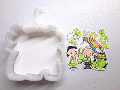 Lucky Day Charlie Brown Silicone Mold, for Aroma Bead Molds, Car Freshener Mold, Premium Cardstock Images