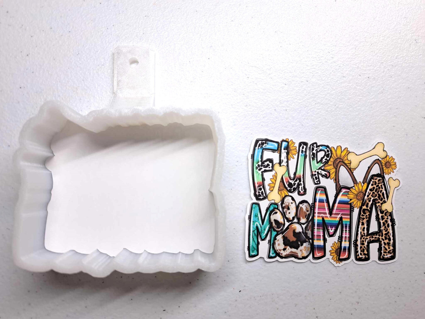 Western Fur Mama with Sunflowers Silicone Mold, Aroma Bead Molds,Car Freshener Mold,Premium Cardstock Images