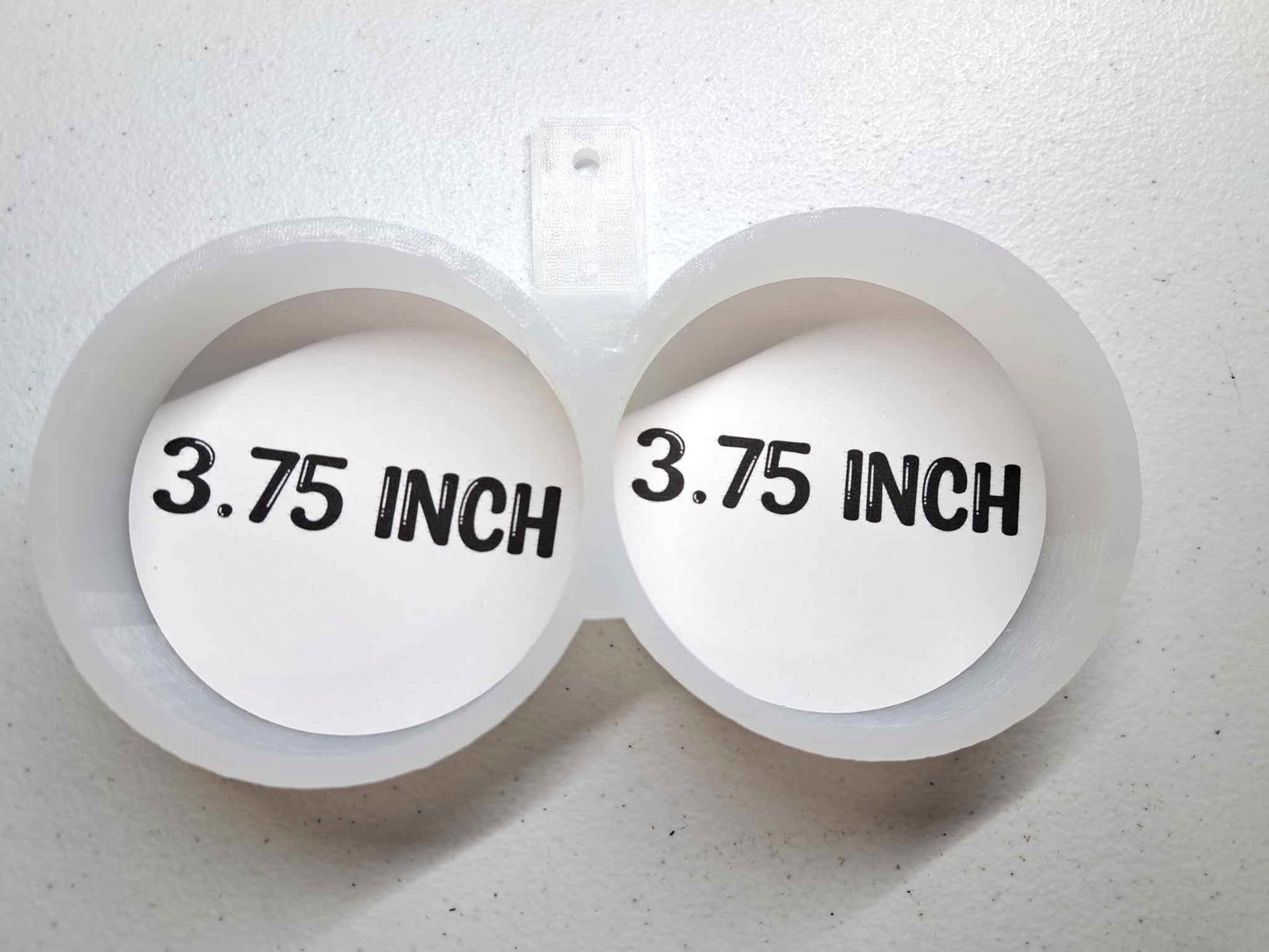 3.75 Inch Round Dual Cavity Mold with NO Edge around Image Silicone Mold, Aroma Bead Molds, Car Freshener Mold