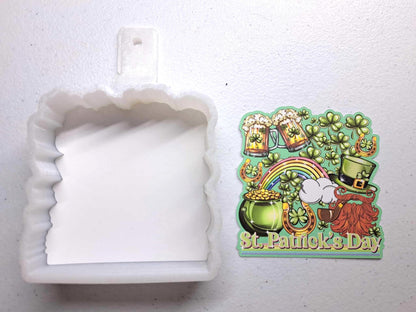 St. Patrick's Day Lucky End of Rainbow Silicone Mold, for Aroma Bead Molds, Car Freshener Mold, Premium Cardstock Images