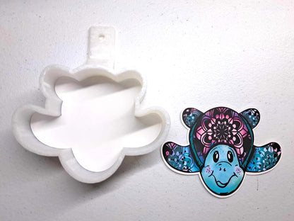 Sea Turtle Watercolor Silicone Mold, Aroma Bead Molds, Car Freshener Mold, Premium Cardstock Images