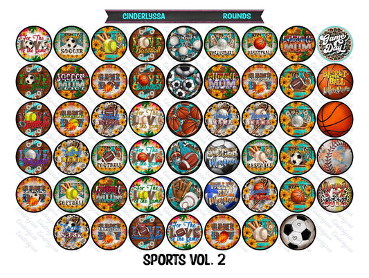 3 inch Round Sports Vol. 2 Cardstock Only for freshies: Silicone Mold, for Aroma Bead Molds, Car Freshener, Premium Cardstock Images