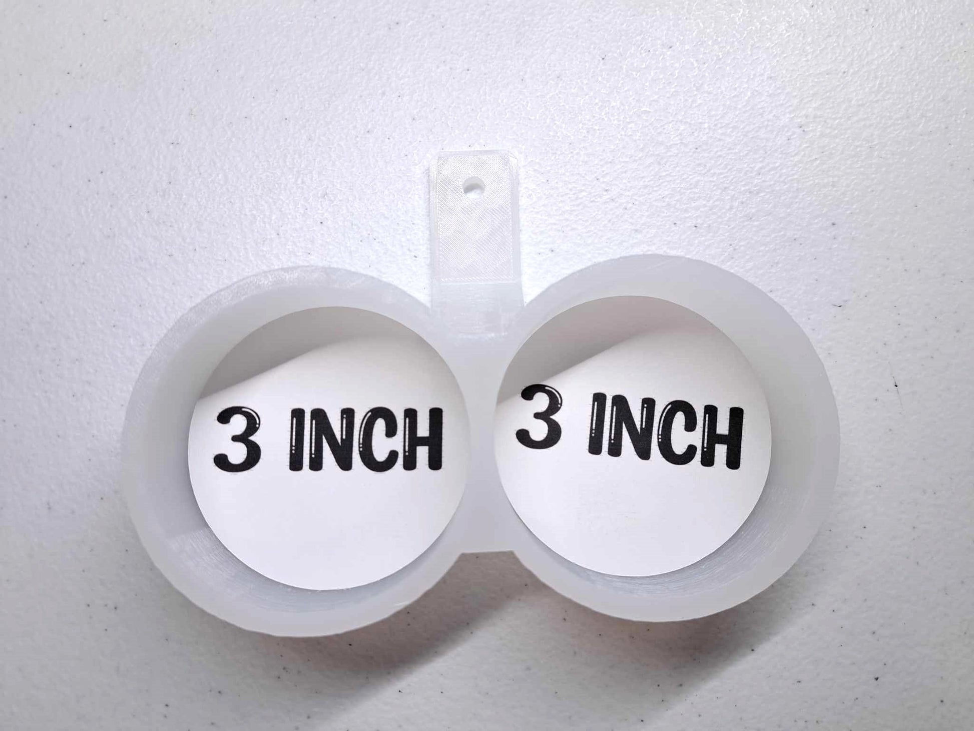 3 Inch Round Dual Cavity Mold with NO Edge around Image Silicone Mold, Aroma Bead Molds, Car Freshener Mold