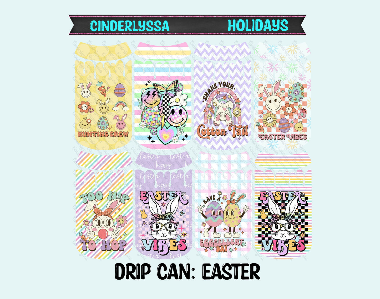 Drip Can - Easter Silicone Mold, Aroma Bead Molds, Car Freshener Mold, Premium Cardstock Images