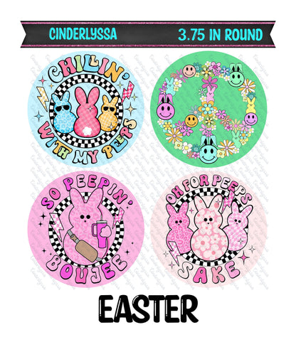 3.75 inch Round: Easter for Silicone Mold, for Aroma Bead Molds, Car Freshener, Premium Cardstock Images