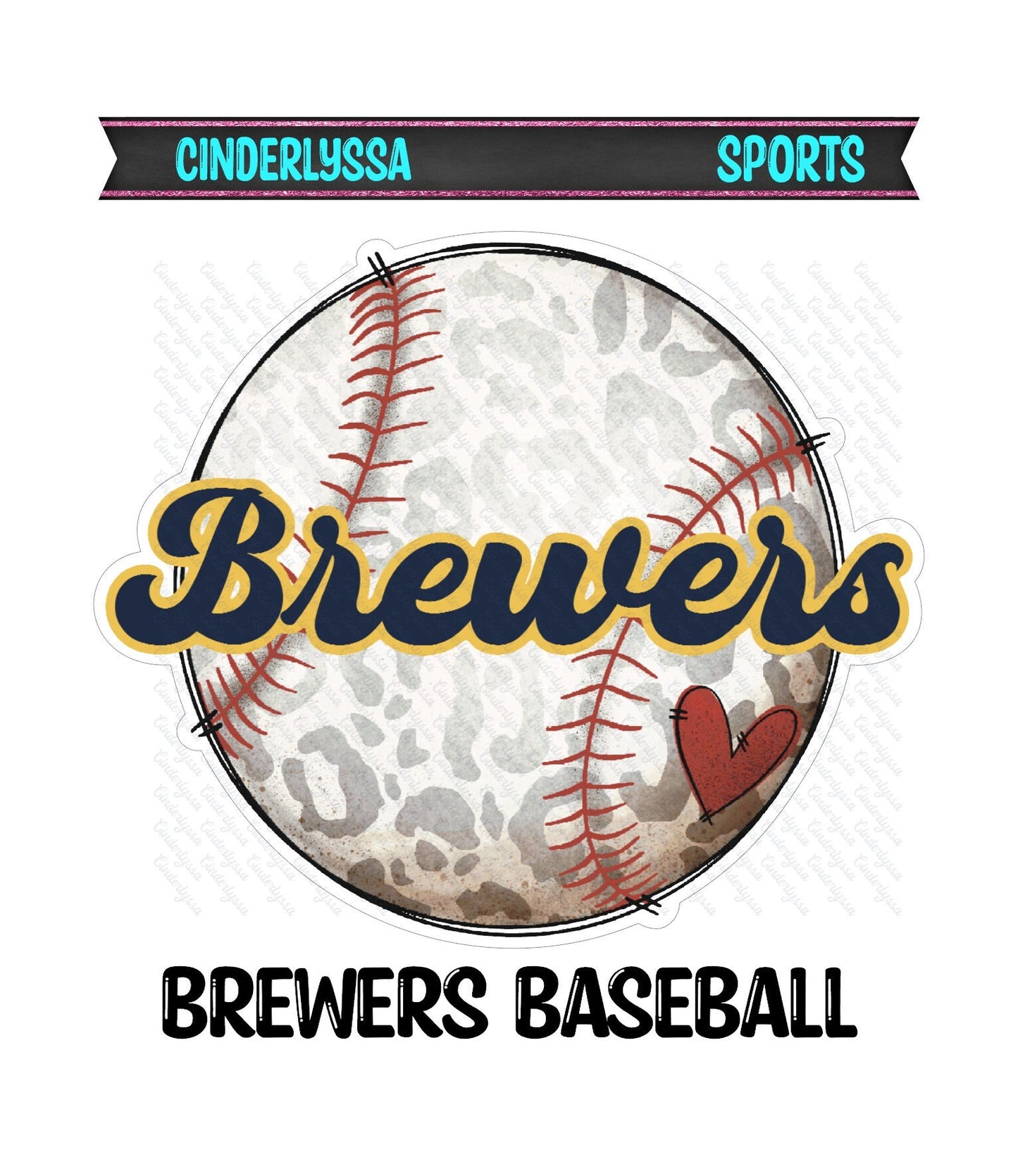 Brewers Baseball with Heart Silicone Mold, Aroma Bead Molds, Car Freshie Mold, Premium Cardstock Images