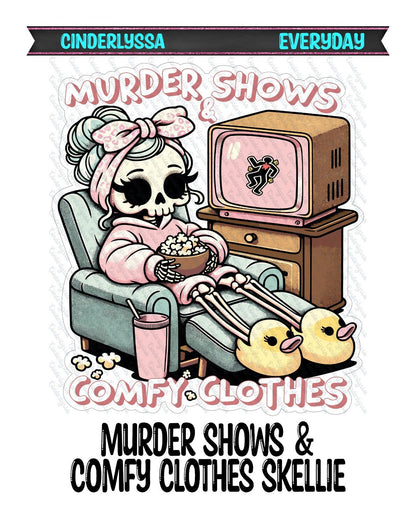 Murder Shows & Comfy Clothes Skellie Silicone Mold, Aroma Bead Molds, Car Freshener Mold, Premium Cardstock Images