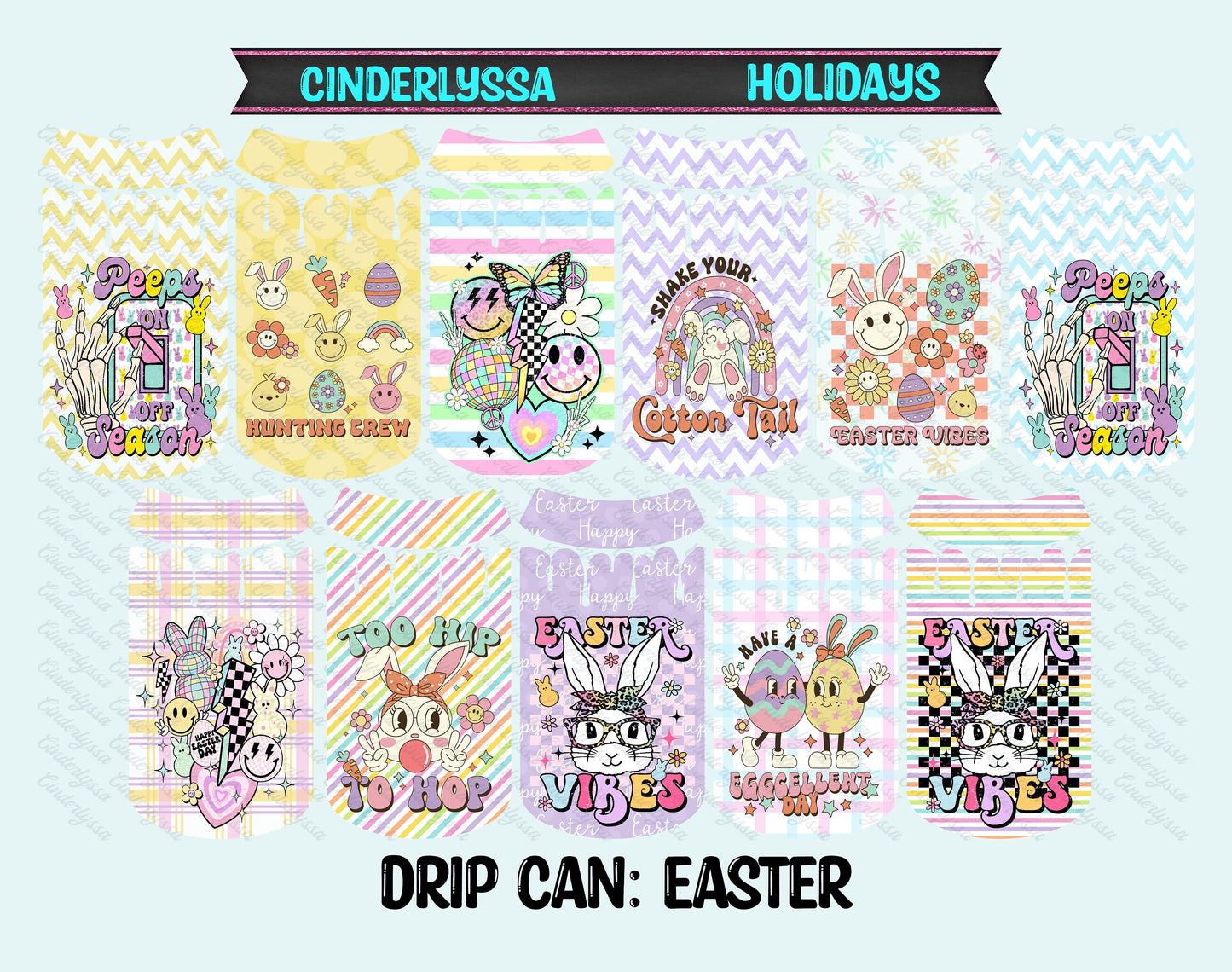 Drip Can - Easter Silicone Mold, Aroma Bead Molds, Car Freshener Mold, Premium Cardstock Images