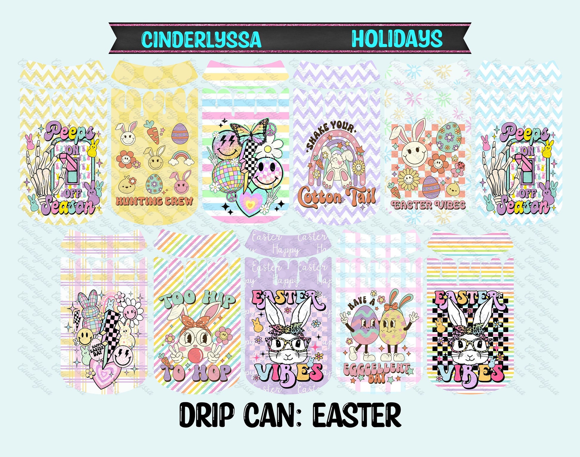 Drip Can - Easter Silicone Mold, Aroma Bead Molds, Car Freshener Mold, Premium Cardstock Images