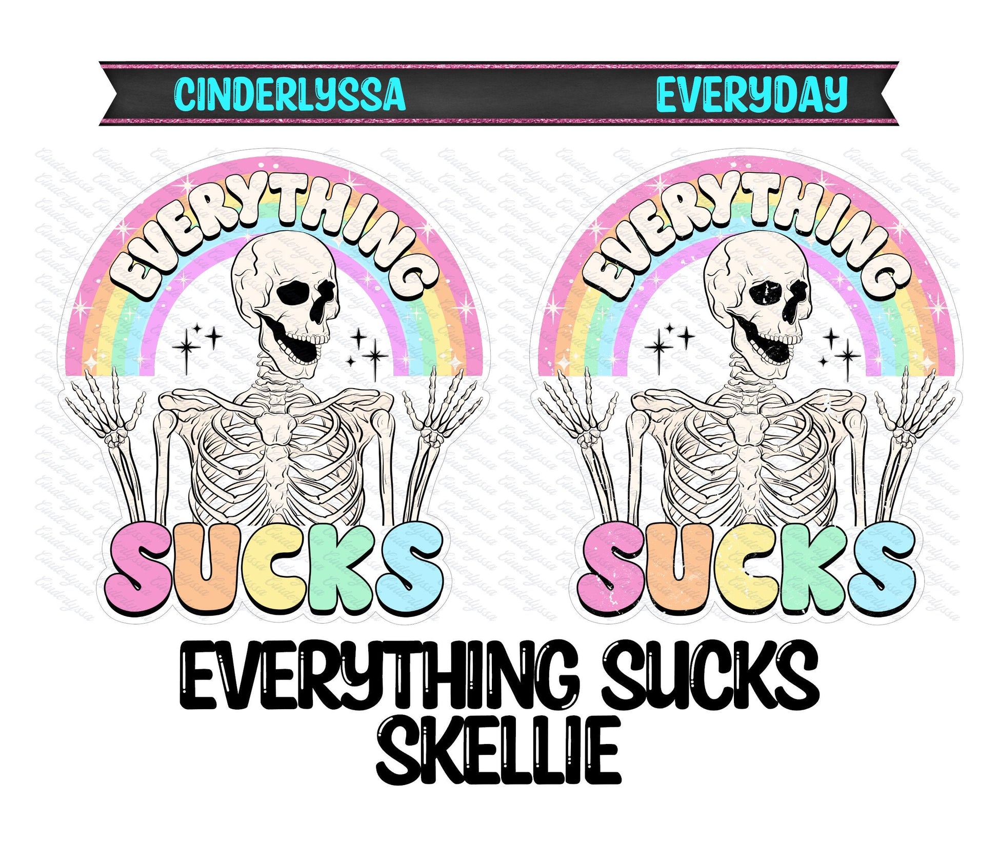 Everything Sucks Skellie Silicone Mold, Aroma Bead Molds, Car Freshener Mold, Premium Cardstock Images