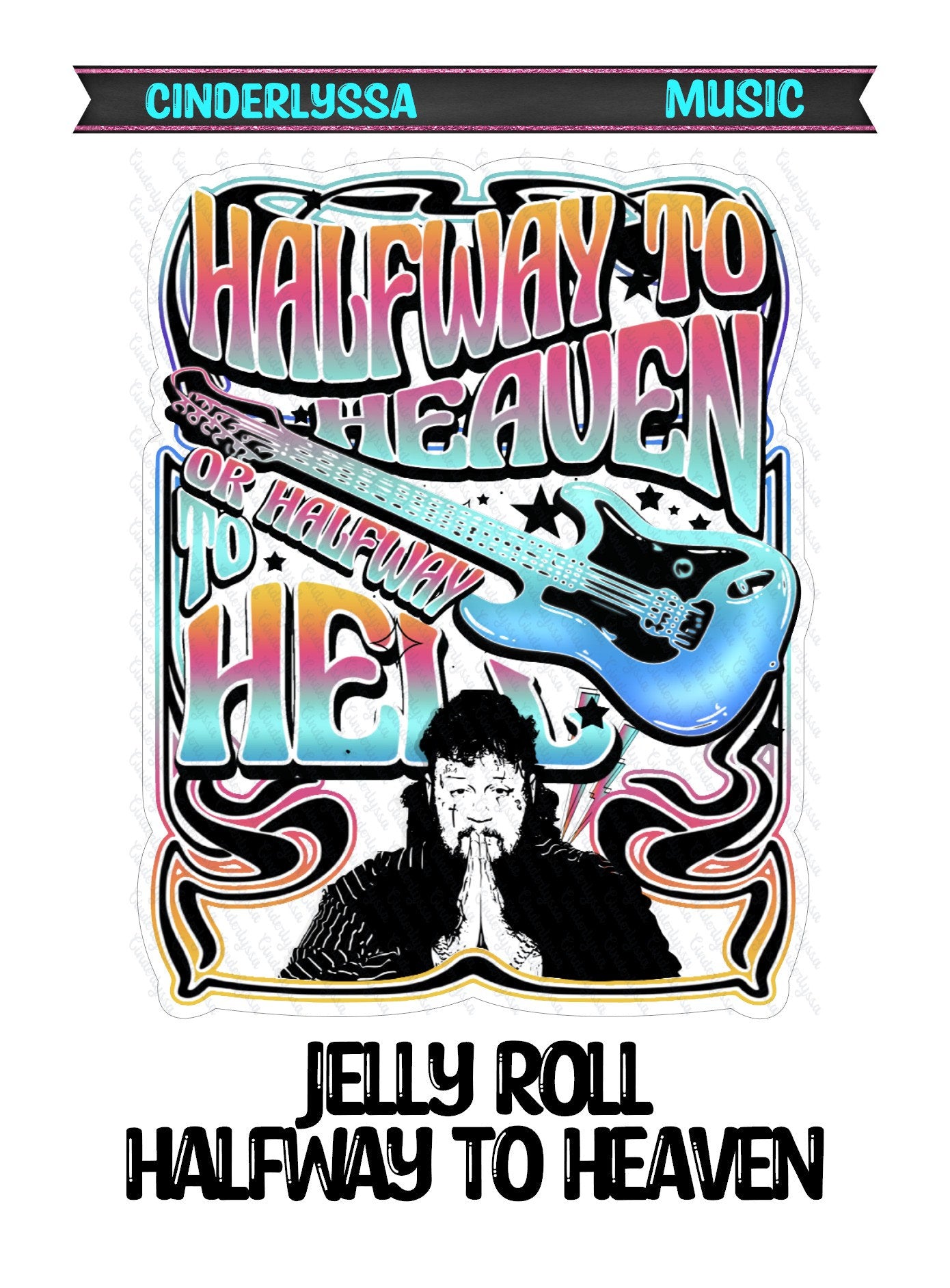 Jelly Roll: Halfway to Heaven Silicone Mold, Aroma Bead Molds, Car Freshener Mold, Premium Cardstock Images