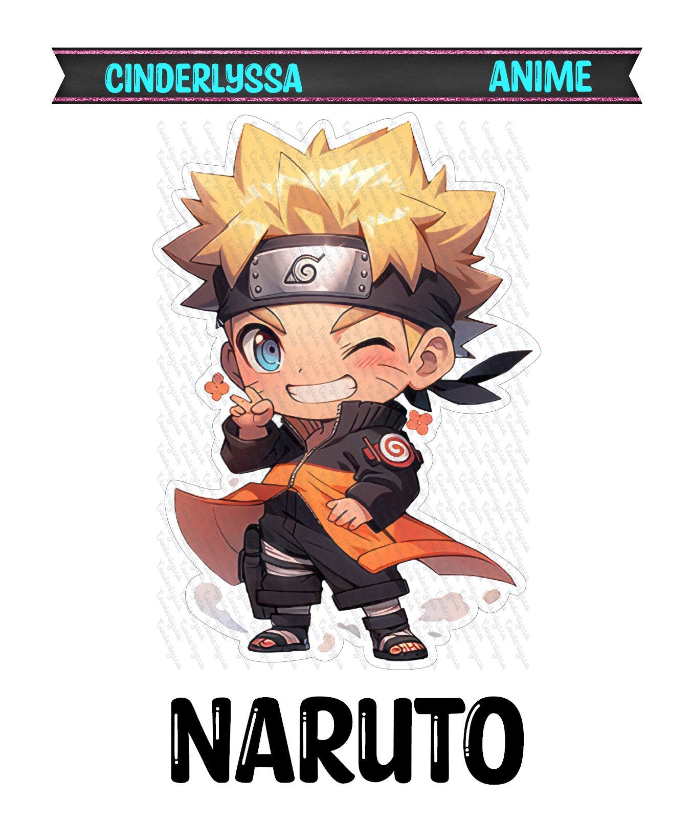 Naruto: Naruto Chibi Character Silicone Mold, Aroma Bead Molds, Car Freshener Mold, Premium Cardstock Images