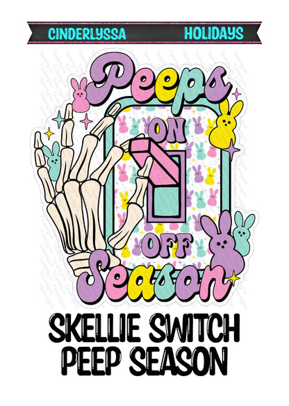 Skellie Switch Peep Season Silicone Mold, Aroma Bead Molds, Car Freshener Mold, Premium Cardstock Images