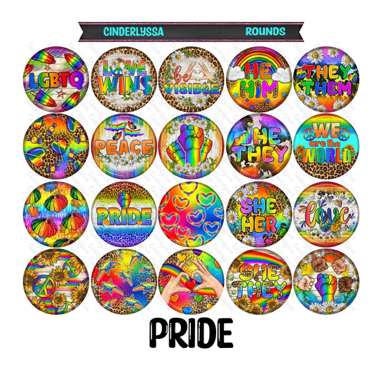 2.5 inch Round Pride Cardstock Only for freshies:Aroma Bead Molds,Freshener,Premium Cardstock Images-NO MOLD