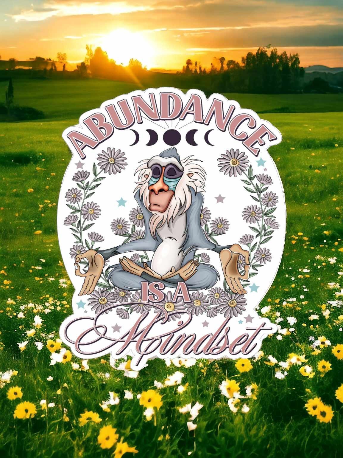 Abundance Is a Mindset Meditating Monkey Silicone Mold, Aroma Bead Molds,Car Freshener Mold, Premium Cardstock Images