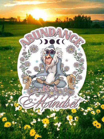 Abundance Is a Mindset Meditating Monkey Silicone Mold, Aroma Bead Molds,Car Freshener Mold, Premium Cardstock Images