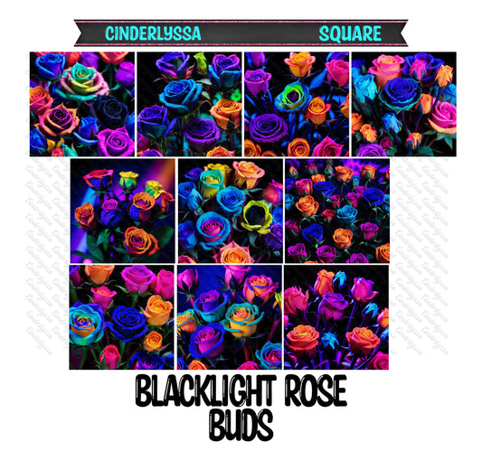 2.5 inch Square Backlight Rose Buds Cardstock Only for freshies -NO MOLD: Aroma Bead Molds,Car Freshener,Premium Cardstock Image