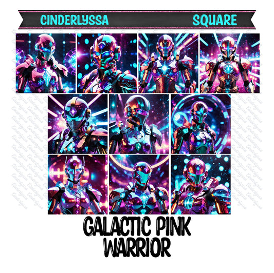 2.5 inch Square Galactic Pink Warrior Cardstock Only for freshies -NO MOLD: Aroma Bead Molds,Car Freshener,Premium Cardstock Image