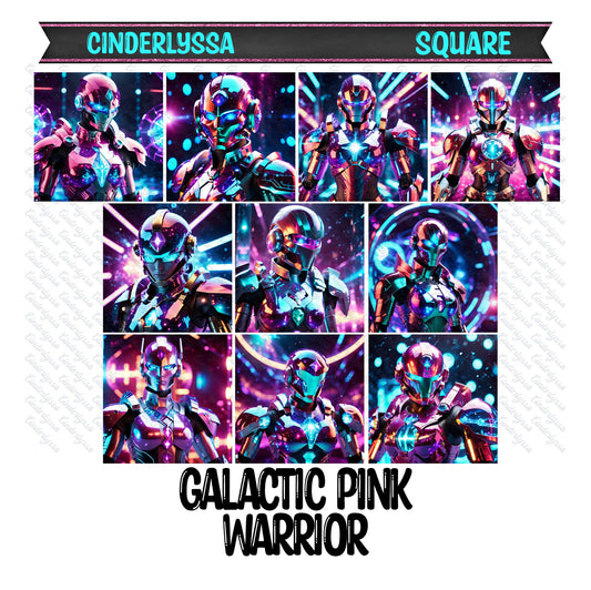 2 inch Square Galactic Pink Warrior Cardstock Only for freshies -NO MOLD: Car Freshener, Premium Cardstock Image