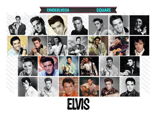 2 inch Square Elvis Cardstock Only for freshies -NO MOLD: Car Freshener, Premium Cardstock Image