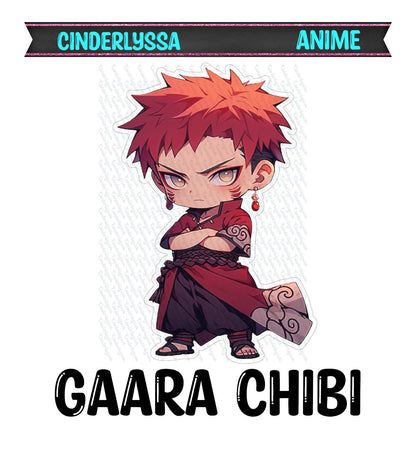 Gaara: Naruto Chibi Character Silicone Mold, Aroma Bead Molds, Car Freshener Mold, Premium Cardstock Images