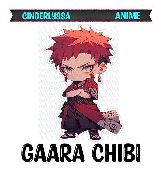 Gaara: Naruto Chibi Character Silicone Mold, Aroma Bead Molds, Car Freshener Mold, Premium Cardstock Images